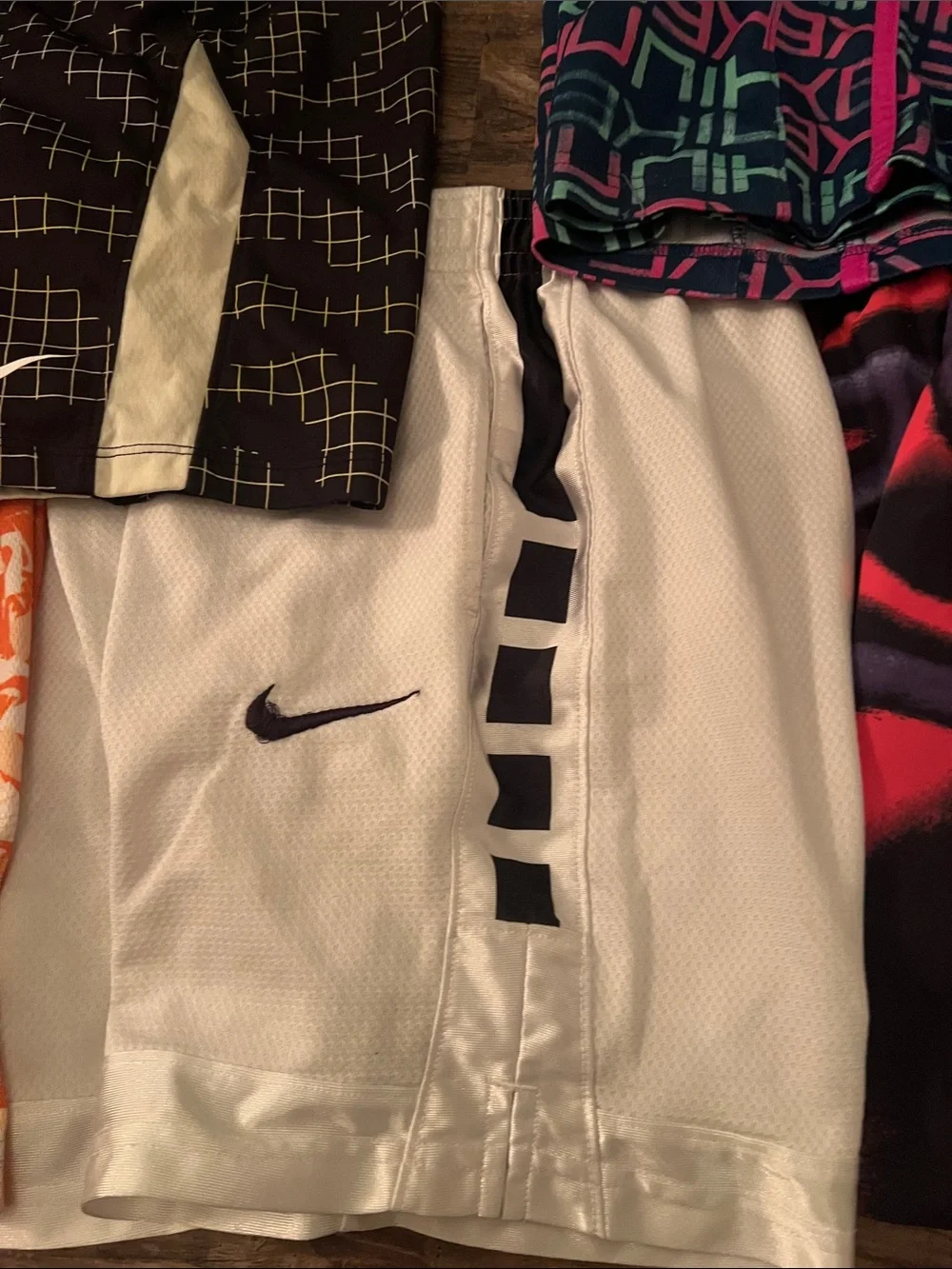 Nike Kids Athletic Shorts Set — White, Black, Orange, Pink, Teal
